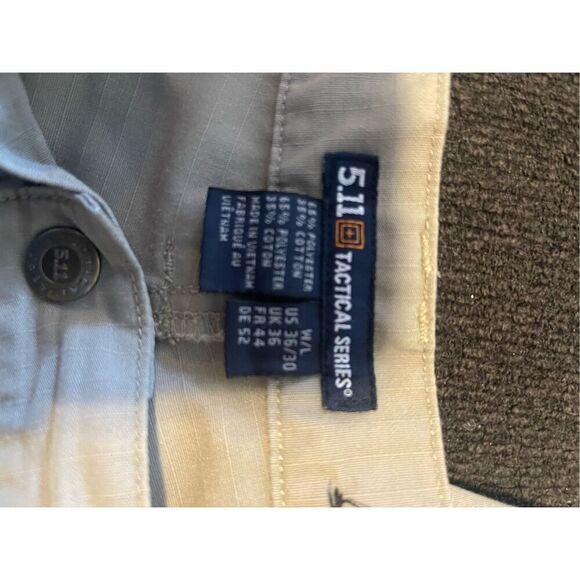 5.11 Tactical Mens Tan Double Knee Cargo Pants Size 36 - Picture 8 of 13